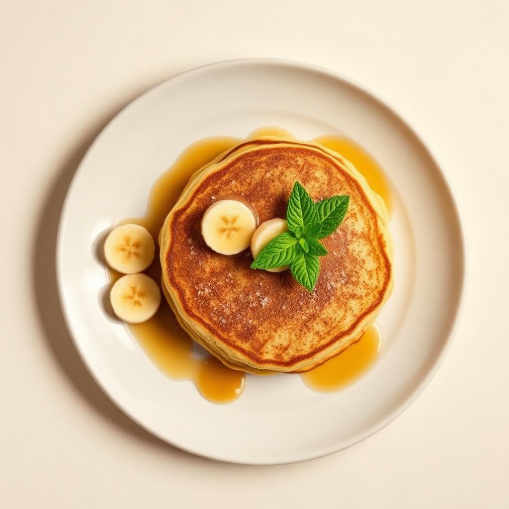 Panqueca funcional de banana e canela